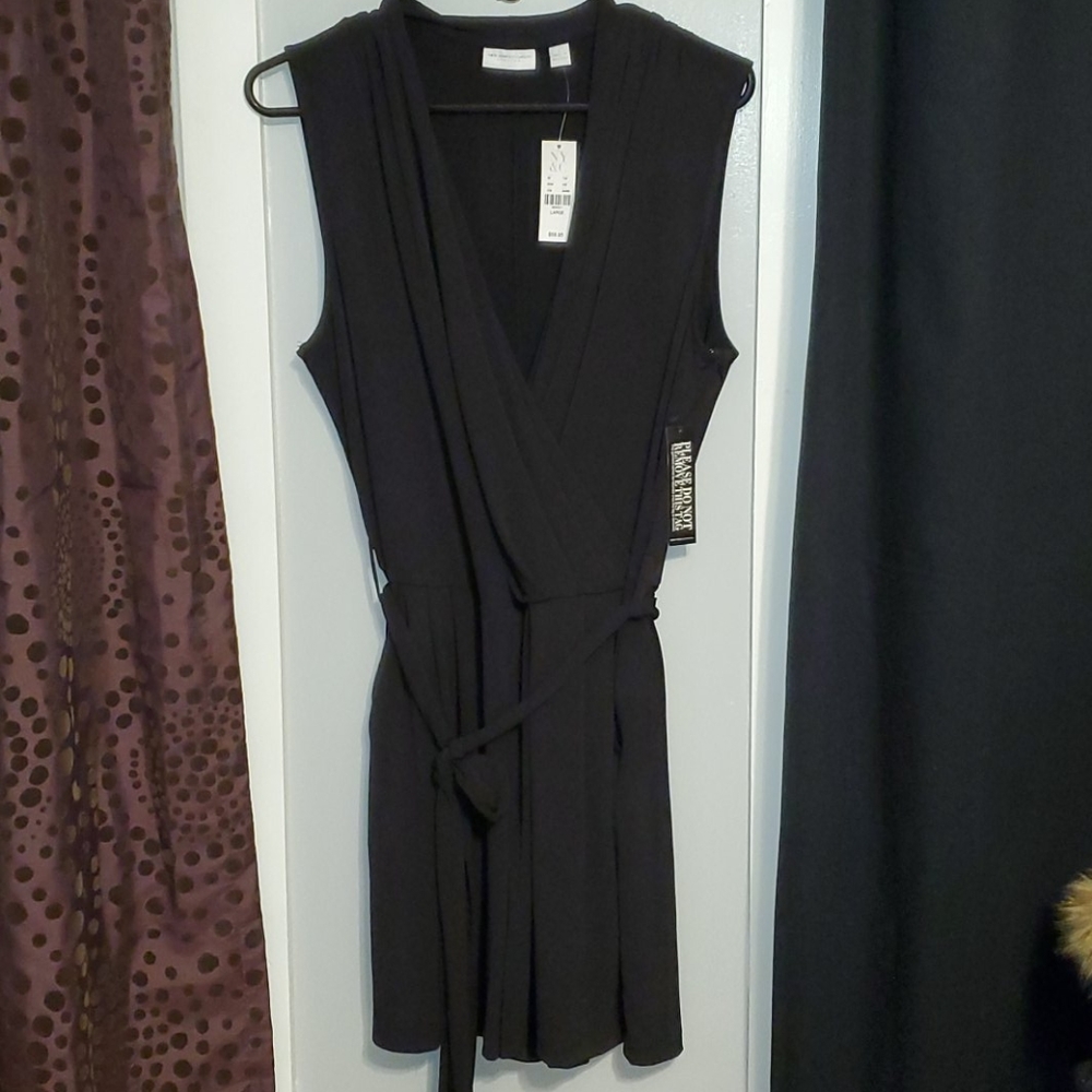 NWT NY&Co black shorts romper